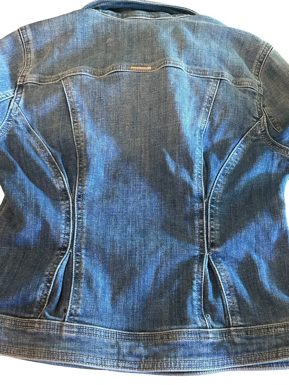 WHBM Women’s Denim Corset Pleated Poetcore Jacket with Lace-Up Waist - XS - Picture 16 of 16